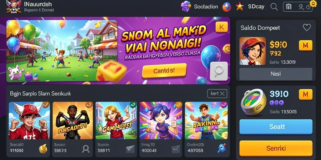 Tampilan permainan slot yang menarik dan colorful