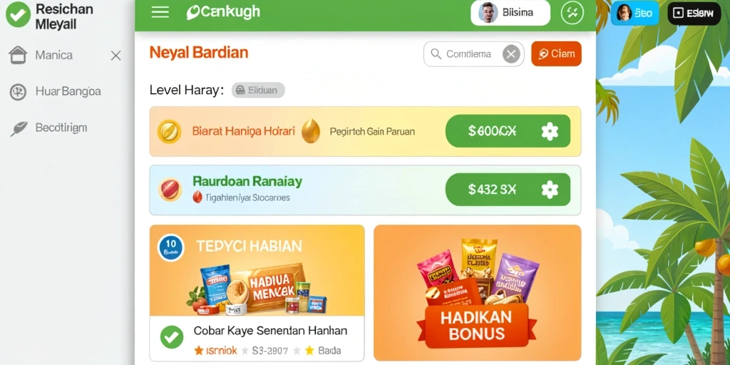 Tampilan utama aplikasi dengan menu yang mudah dijelajahi.