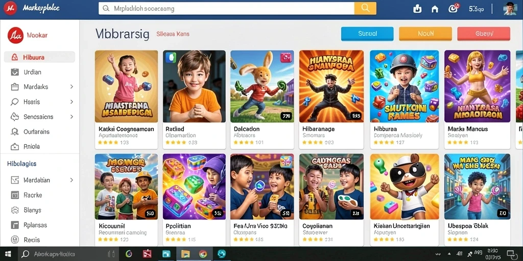 Screenshot menunjukkan antarmuka permainan yang menarik.