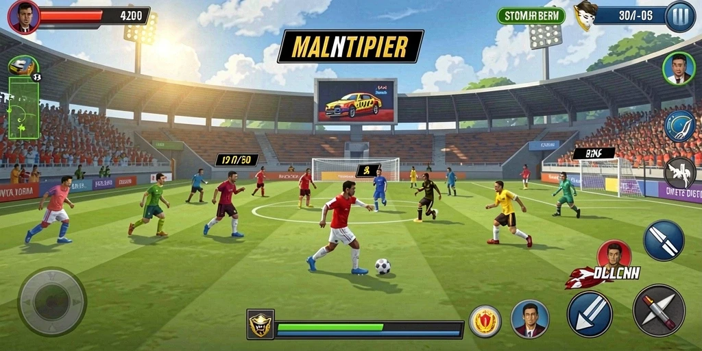Screenshot dari level pertama yang memperlihatkan grafis menggoda.