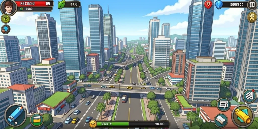 Tampilan utama gameplay RP55 yang menarik.