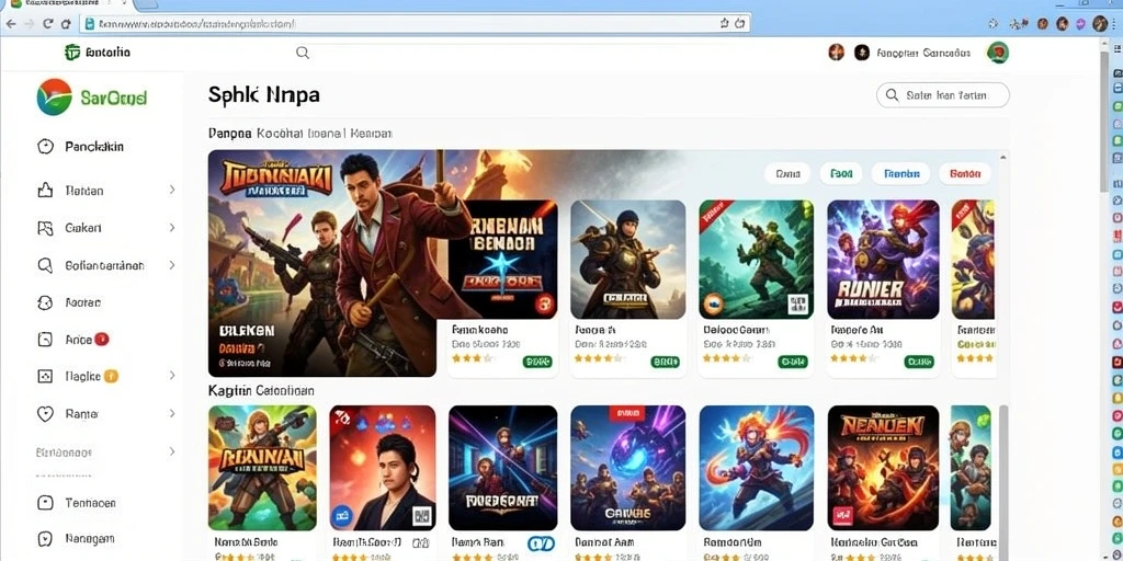 Screenshot menunjukkan karakter utama dalam aksi berpetualang.