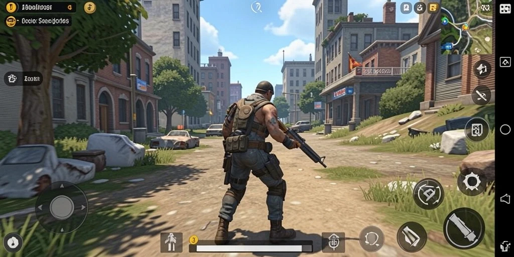 Screenshot menampilkan karakter utama dalam pertempuran epik.